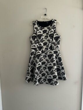 New Apt. 9 Womens Metallic Gold Black floral Rose brocade elegant Dress Size 14